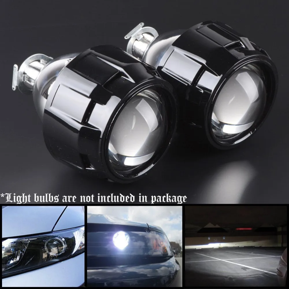 

2x New Styling 2.5inch LHD Bi xenon HID Projector Kit Lens H4 H7 H1 Auto Car Bi-Xenon Light Car Hi/Lo 2.5'' POA Headlights