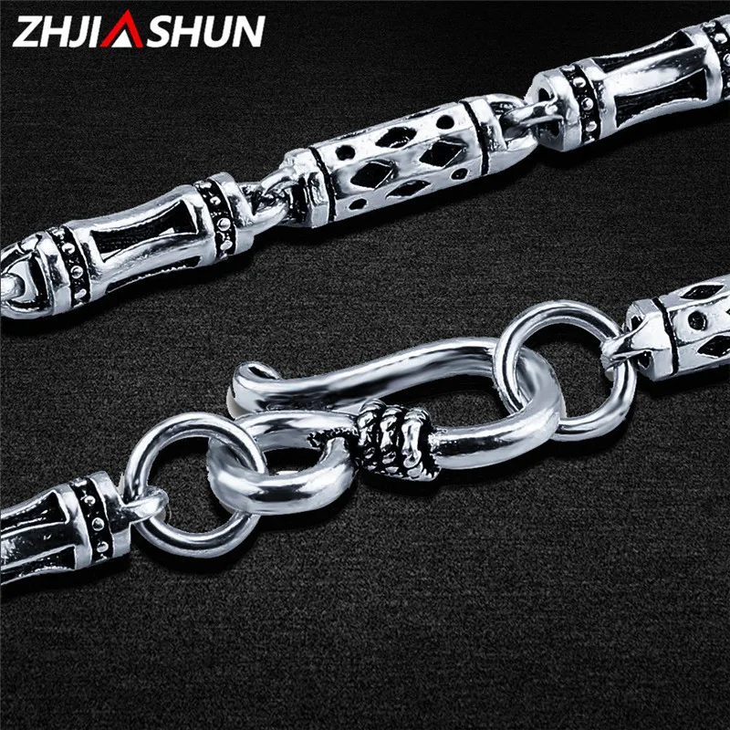 

ZHJIASHUN 4MM Mens Link Chain 925 Sterling Silver Chains Necklaces for Male Men Cool Thai Silver Jewelry Accessories
