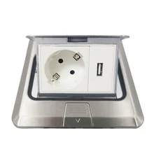 ЕС Стандартный Нержавеющая сталь Панель хлопает вверх дорожный розетка Пособия по немецкому языку разъем пустой бортовой компьютер USB 2 Pin Функция ключ заменить