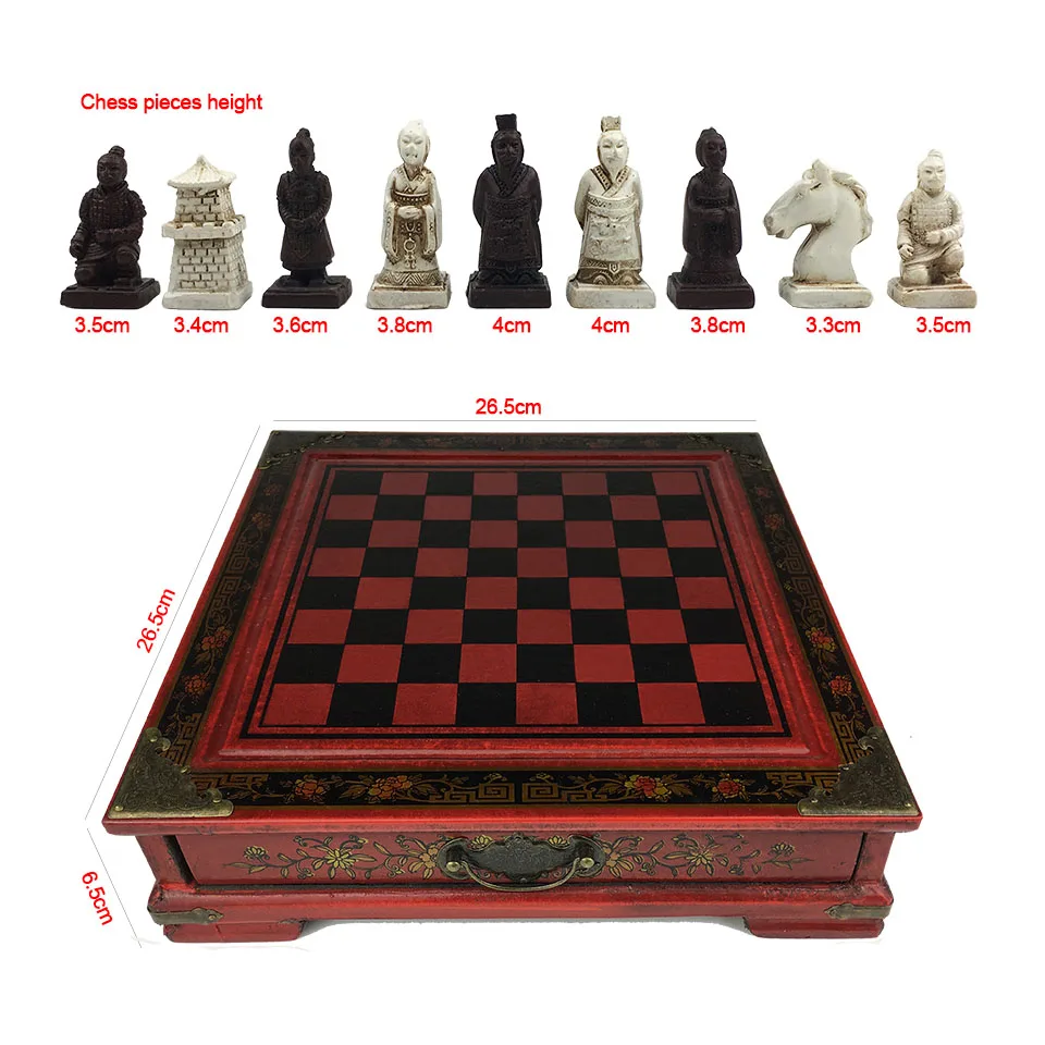 Деревянный Шахматный набор Terra Cotta Warriors или Manchu trips Международная шахматная игра