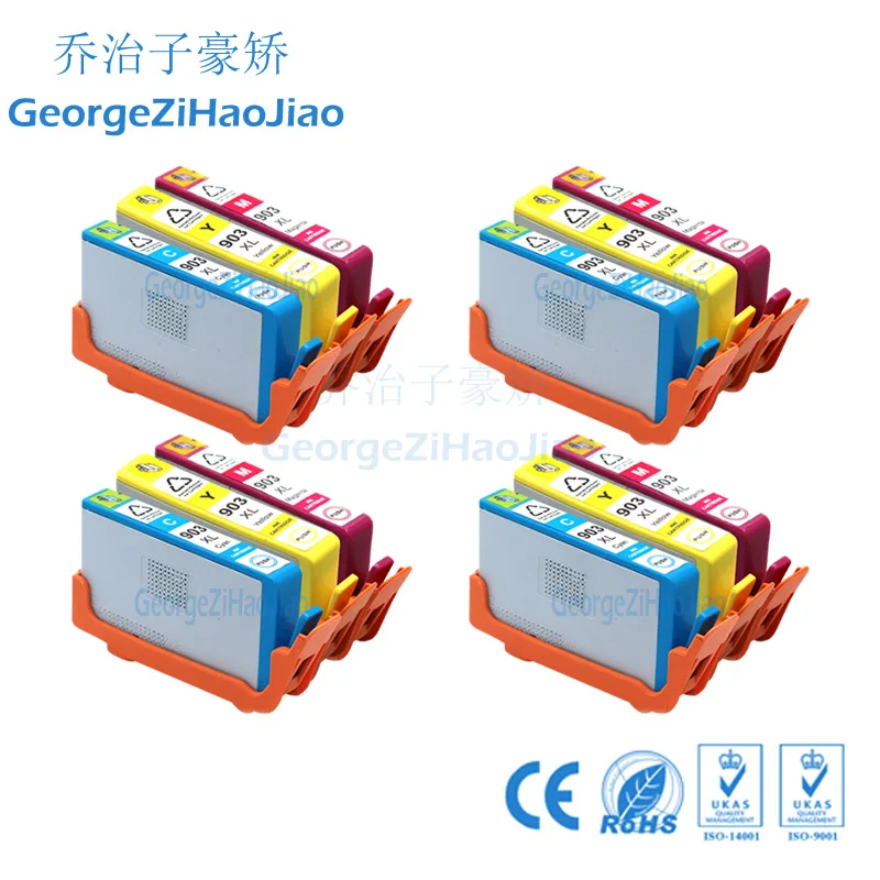 

903XL 4XCMY Compatible for HP 903 903 XL Ink Cartridge for HP903 903xl for Officejet Pro 6975 6970 6950 6960 Printer