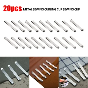 

20pcs Stainless Steel Hemming Clips Quilting Clips Measurement Ruler Sewing Quilting Clips 3Inches Measurement Ruler Sewing Tool