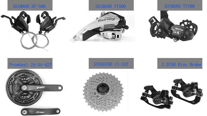 Clearance TWITTER 26/27.5 inch Mountain Bike 24 Speed Aluminum Alloy MTB Bicycle 17