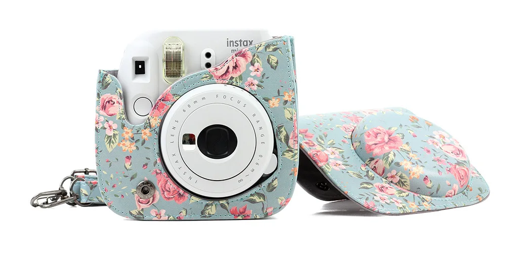 Fujifilm Instax Mini 9 8 сумка для камеры цветы из искусственной кожи Аксессуары для камеры моментальной печати защитная сумка на плечо Чехол