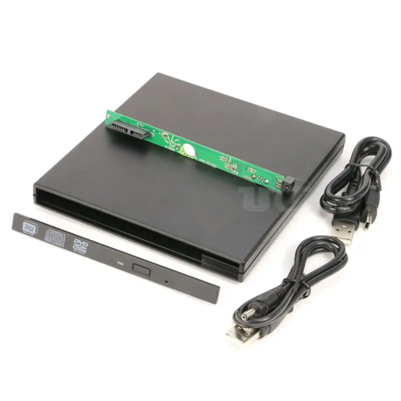 Внешний USB SATA Оптический привод 9 5 мм чехол для CD DVD универсальный корпус ноутбука