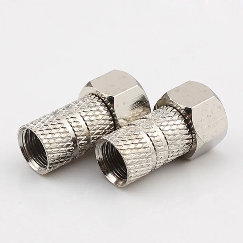 50pcs TV Cable Connector Metric Self Tight f Head Screw F Plug
