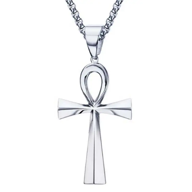 Ankh Pendant Stainless Steel Necklace Egypt Cross Personality Titanium ...