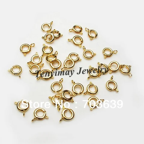 

Gold Plated 6x6mm Spring Buckle For DIY Fashion Accessory 100pcs Wholesale