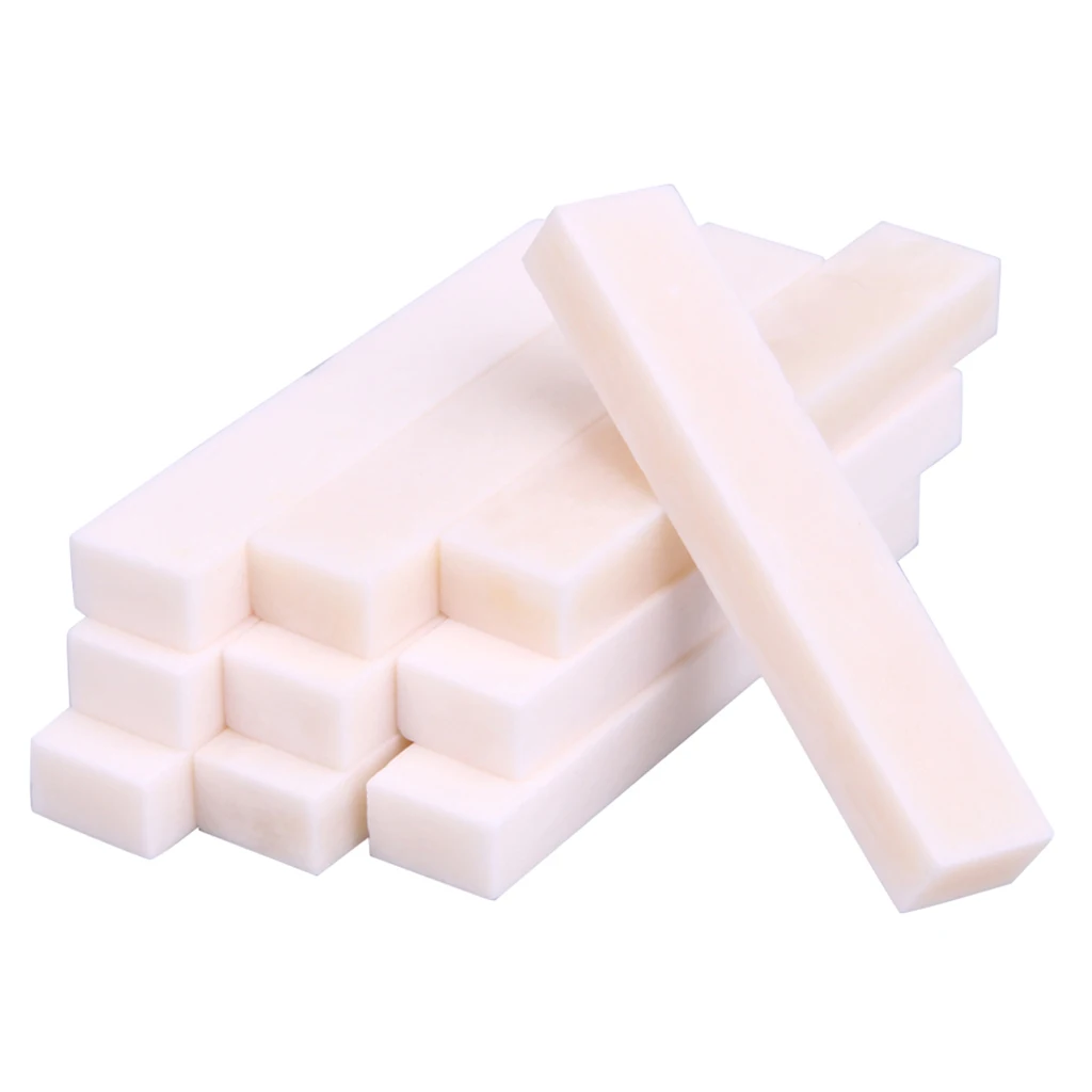 10 Pieces Hight Quality Unslotted Blank  Buffalo Bone Guitar Nuts for Acoustic Folk for LP Guitar Accessories