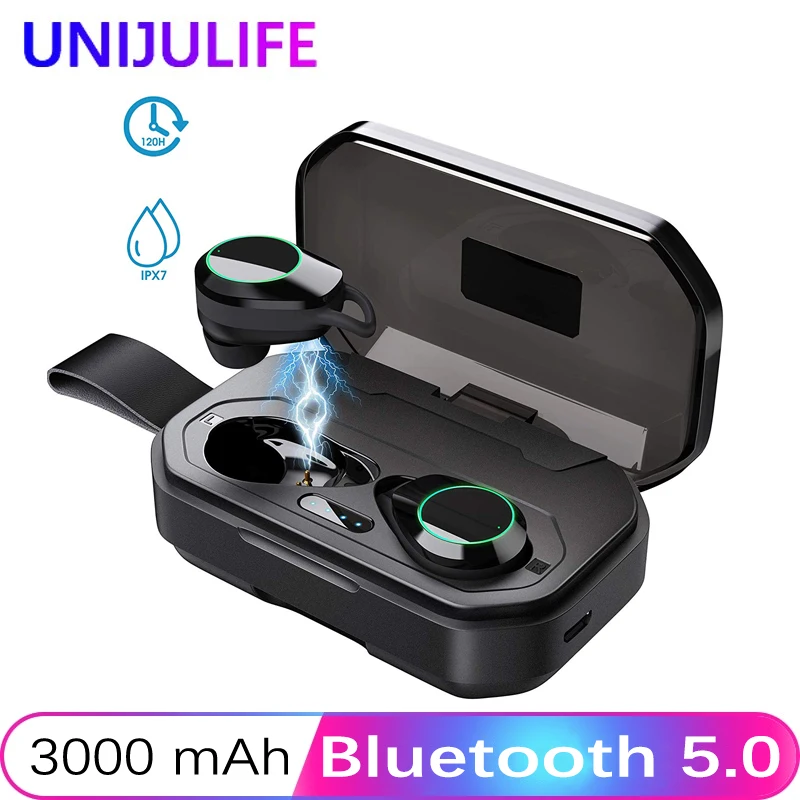 

Wireless Earbuds Ture Bluetooth 5.0 Headphones with Deep Bass Stereo Sound Earphones Wireless with Noise Cancelling Headsets