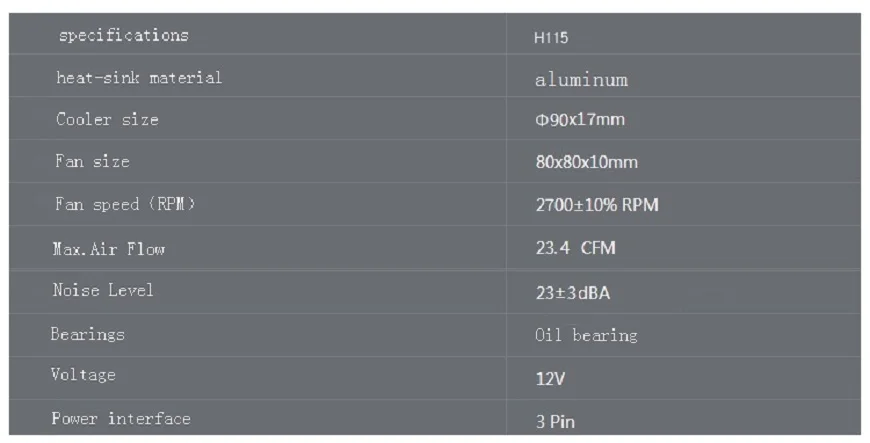 Mini cooler master h115 h116, refrigerador cpu