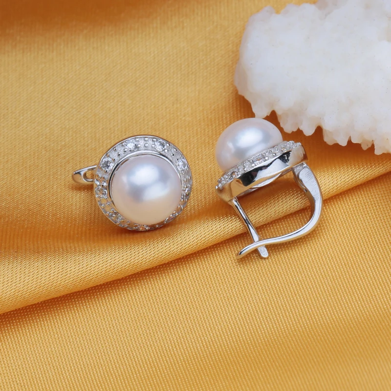 Женские серьги из натурального пресноводного жемчуга FENASY вечерние гвоздики