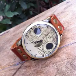 Gnova PLATINUM quality из натуральной замши браслет Для женщин часы большая сова Бронзовый наручные Ретро Винтаж Мода Женева Стиль