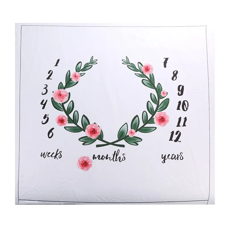 MOTOHOOD 100100cm Baby Blankets Newborn Flower Clock Baby Room Photography Accessories Photography Baby Props Blankets  (6)