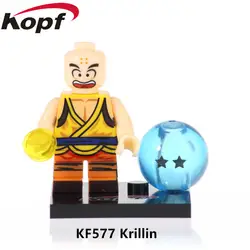 Одна распродажа строительные блоки Dragon Ball Z кирпичи Krillin Android 13 Zamasu Kaio голени цифры для Детские модельные игрушки подарок KF577