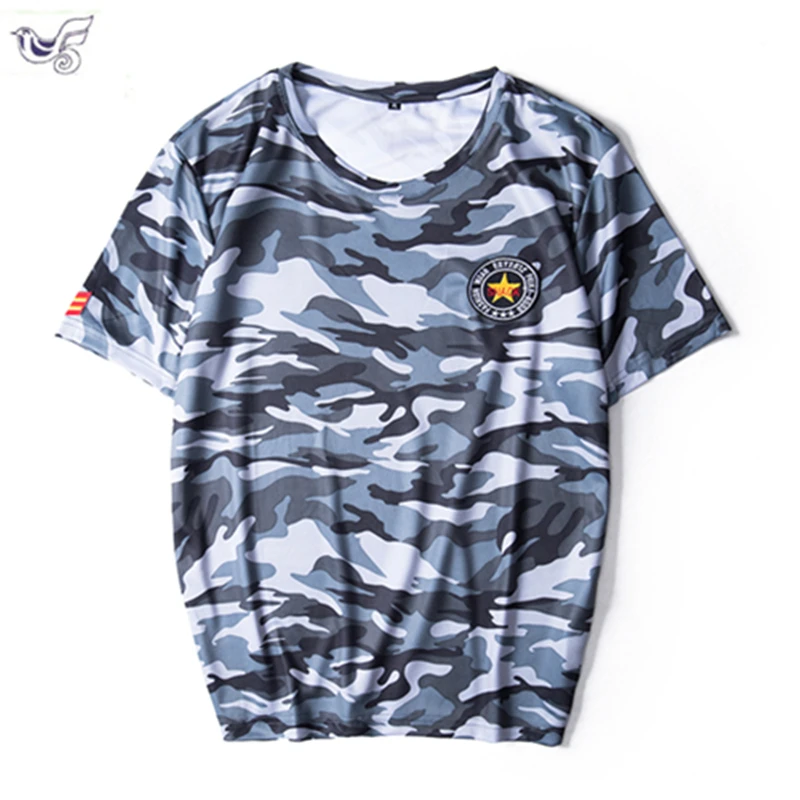 

XIYOUNIAO plus size 6XL,7XL,8XL men Summer Military Camouflage Quick-drying Breathable Male Tops&tees t shirt Men's T-shirt