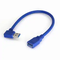 USB 3.0 мужчина 90 градусов влево углом к женской расширение Converter кабель