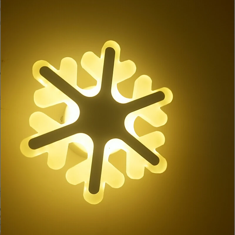 

Creative snowflake acrylic wall lamp Modern led wall lamp bedroom living room decorative aisle wall mounted ceiling lamp