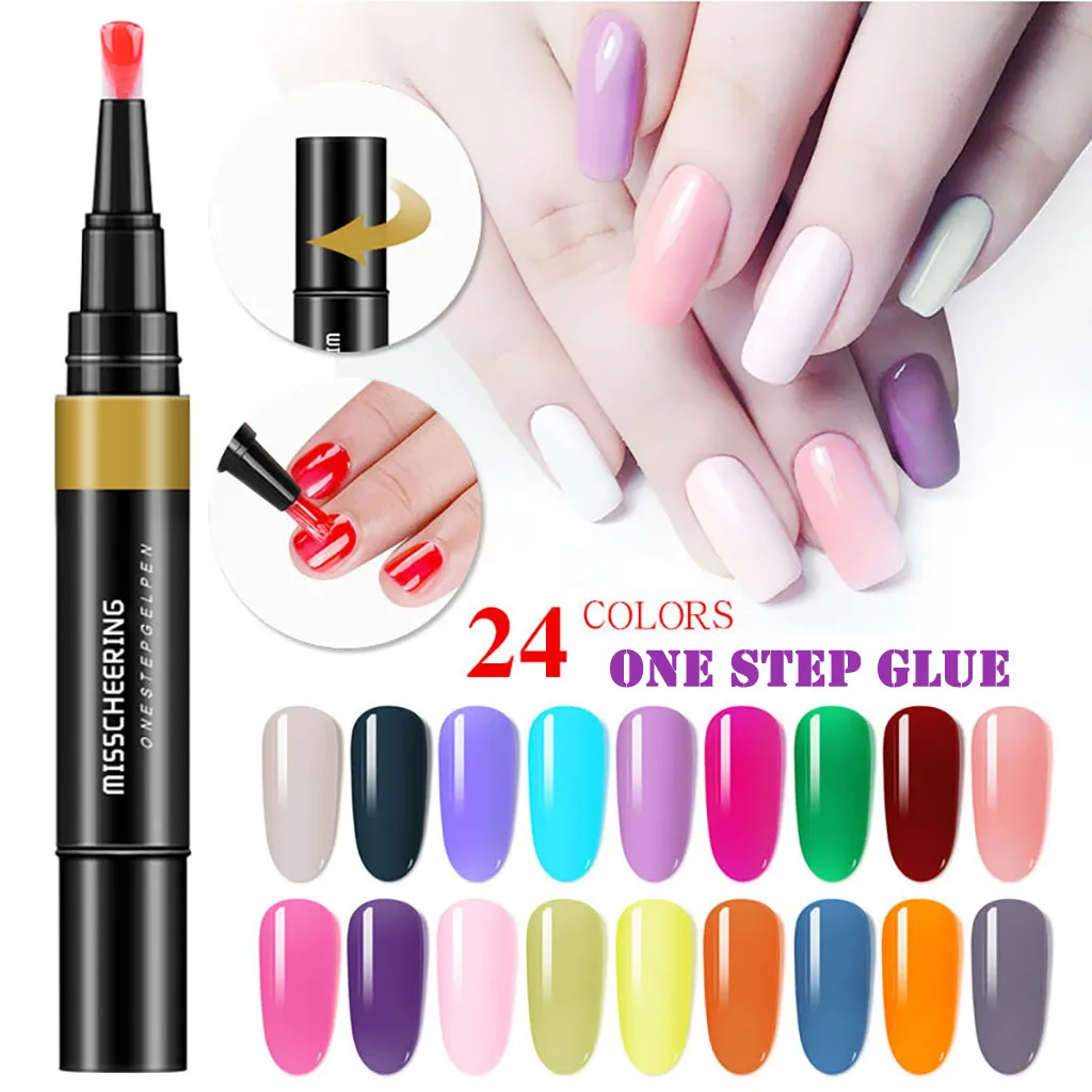 

Nail Gel Painting Varnish Pen Nail Art 3 In 1 Step One Step Nail To Use UV Gel Varnishes Hybrid Vernis Semi Permanant For Nail