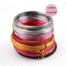 1 мм 18 калибр длина 10 м 33 фута 11yd анодированный круглый алюминиевый провод dead soft DIY Ювелирные изделия Ремесло металлическое Бисероплетение проволока 20 цветов