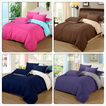 

Single Twin Queen King Size Duvet Cover Sheet Quilt Pillow Case 3/4 pcs Bedding Set Plain Pure Color Hotel Soft Cotton Bed Linen