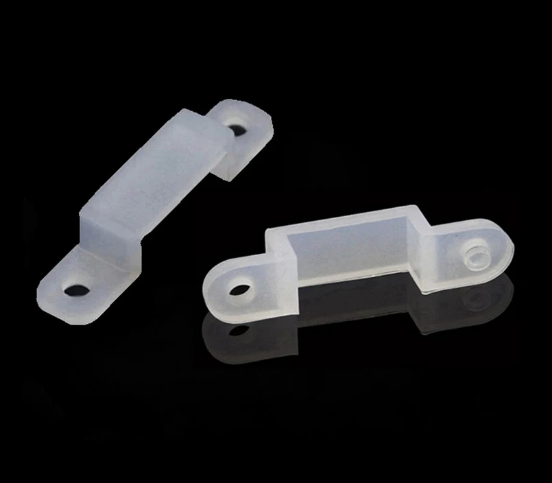 

12mm LED Strip Silicon Clip Connector For flexible SMD5050 RGB Single Color tape fixing holder