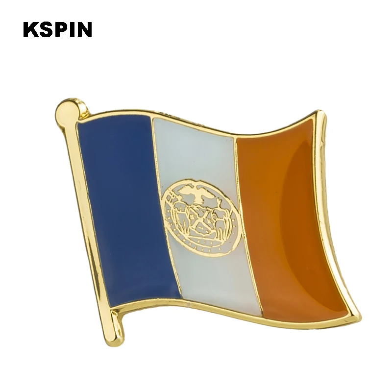 Значки США Нью Йорк флаг значок Lapal Pin на рюкзаке булавки для одежды 10 шт.