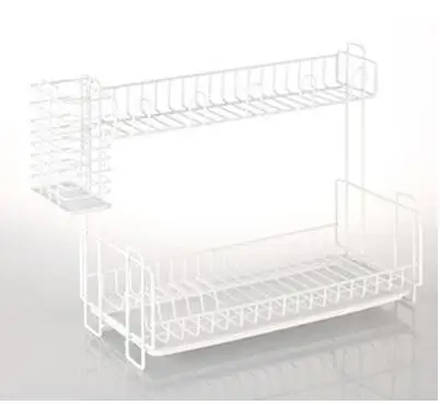 Kitchen shelf rack. The double drop out put dishes. Tableware chopsticks rack to dry.