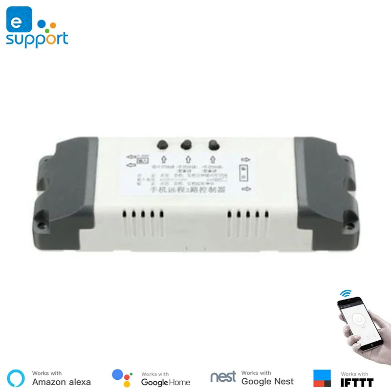 Умный дом автоматизация WiFi 2 канальный переключатель Inching Блокировка само модуль