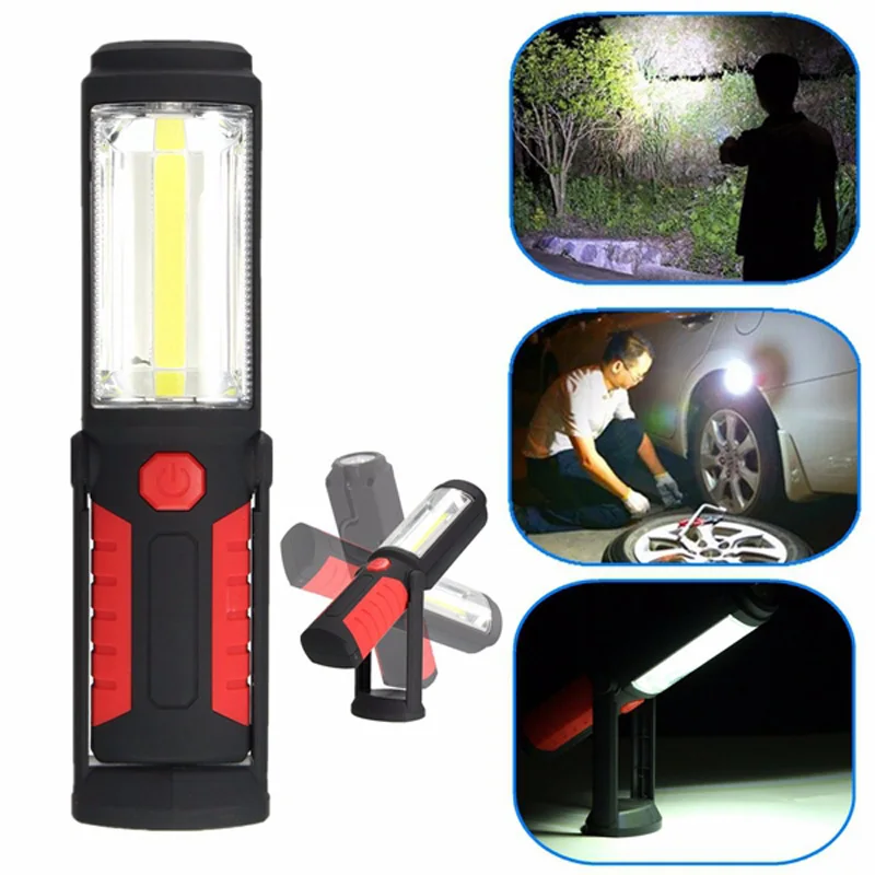 USB Перезаряжаемый COB светодиодный магнитный ручной светильник, светильник для палатки, подвесной портативный фонарь для рыбалки на открытом воздухе, кемпинга, аварийный фонарь