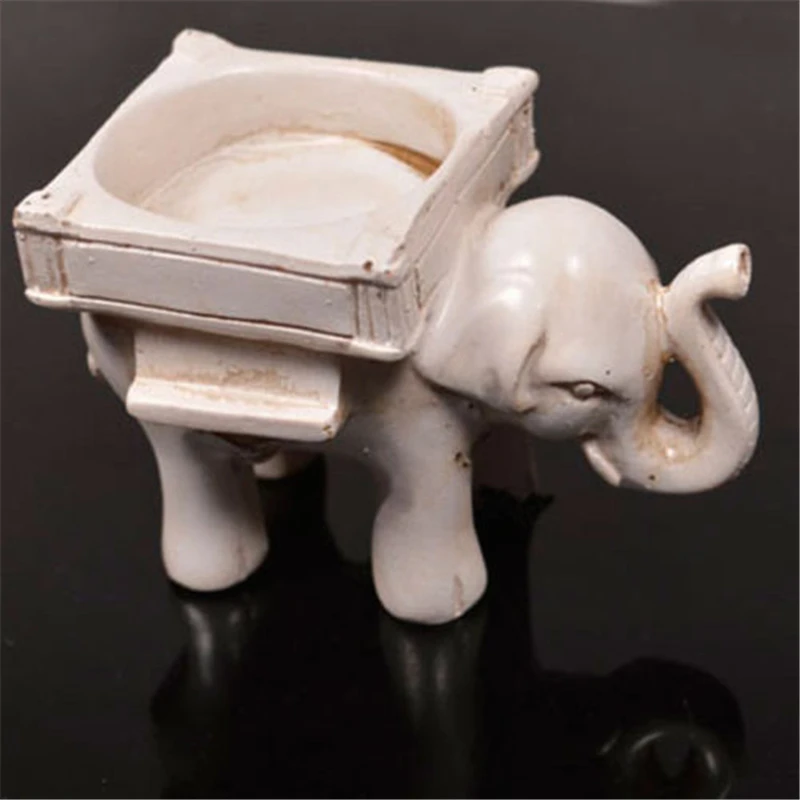 Новейший популярный винтажный чайный светильник со слоном подсвечник цвета слоновой кости Керамический Свадебный Декор для дома