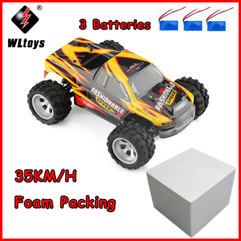 WLtoys A979 A RC высокоскоростной автомобиль 2 4 ГГц 2CH 1:18 4WD Багги внедорожник на