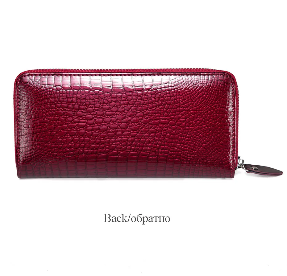 VICKAWEB Wristlet Wallet Purse Genuine Leather Wallet Female Long Zipper Women Wallets Card Holder Clutch Ladies Wallets AE38-014