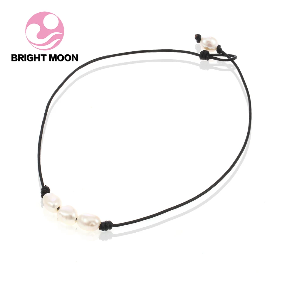 leather pearl necklace diy