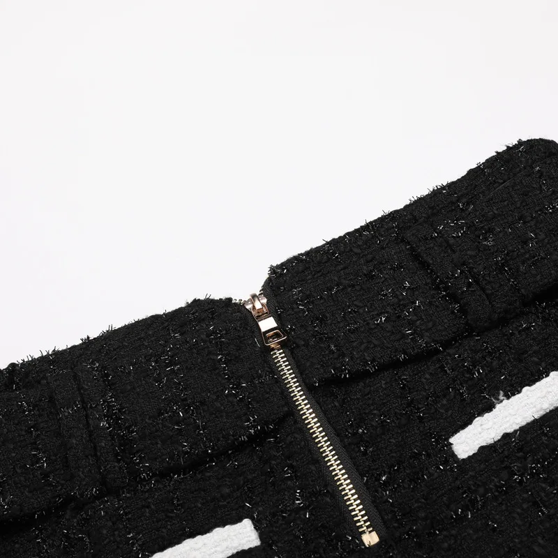 Calle Y Delgado Nuevo Lana Europeo Negro Sexy Americano Longitud Invierno De Estilo Moda Media Corta Falda zqaPp