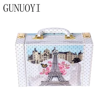GUNUOYI New Cosmetic Case Travel Makeup Case Jewelry Case Portable Bracelet Necklace Box Jewelry Box Girl Gifts Model 666