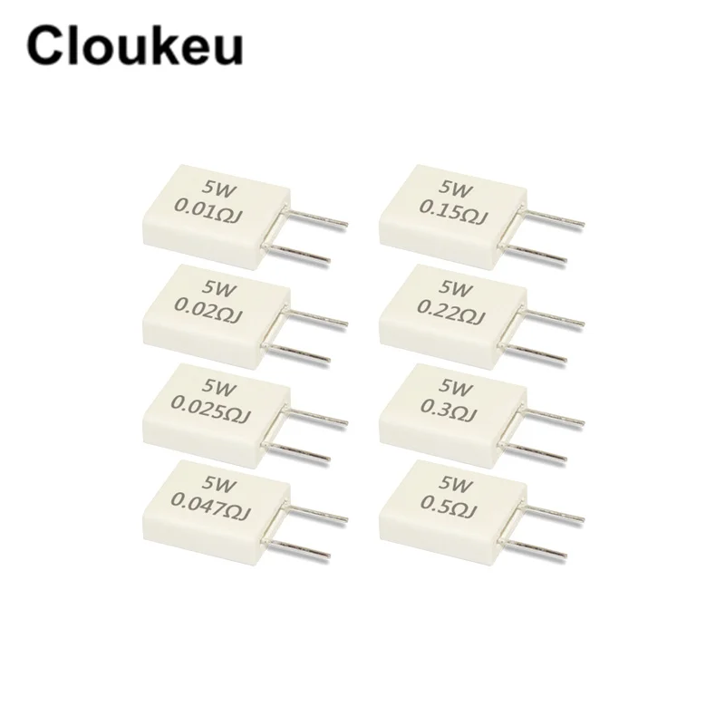 

5W non-inductance Cement resistor switch 0.01R 0.015R 0.022R 0.025R 0.033R 0.047R 0.05R 0.1R 0.15R 0.22R 0.25R 0.33R 0.47R 0.5R