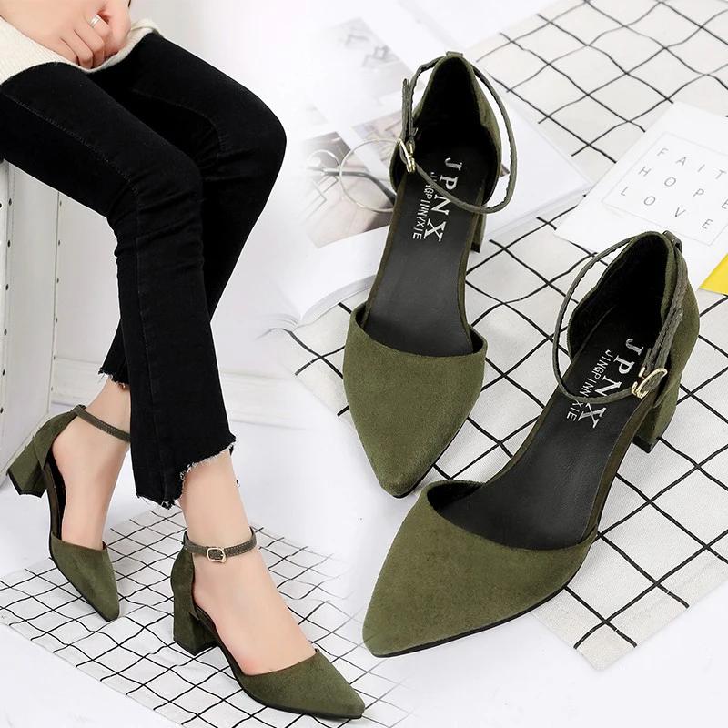 preço 5 cm com sandálias femininas verão áspero com a simples palavra fivela sapatos Baotou Roma apontou ol sapatos de salto alto verão sandálias das senhoras