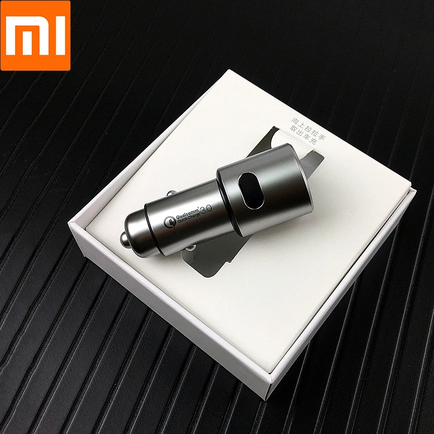 

Xiao mi autolader Originele Xiao Mi autolader qc 3.0 DUAL usb Snel OPLADEN Max 5 V/3A metalen dual Usb SNEL Opladen
