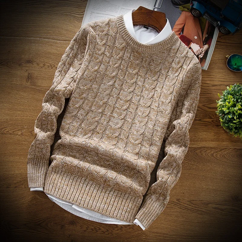 

2018 New Fashion Men 'S Christmas Sweater Thick Warm Men 'S Pullover Sweaters Man 'S Knitwear Slim Fit Pull Homme