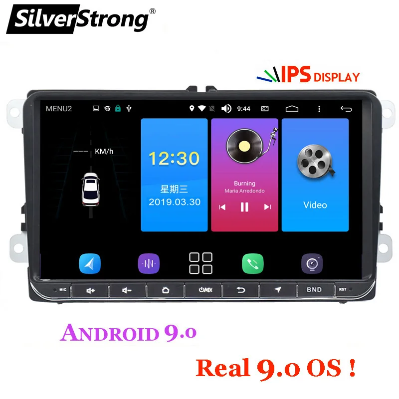 Flash Deal SilverStrong 9inch IPS matrix Android9.0 Car DVD For VW Passat mk5 Golf6 for Polo Android Radio RDS TPMS-902BM3 2