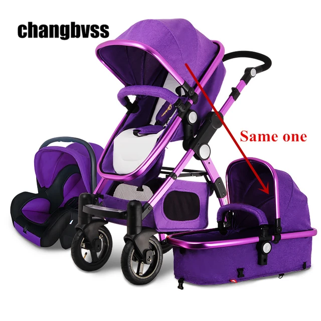2016 New Arrival Brands Luxury Baby Stroller 3 in 1 High Landscape Kids