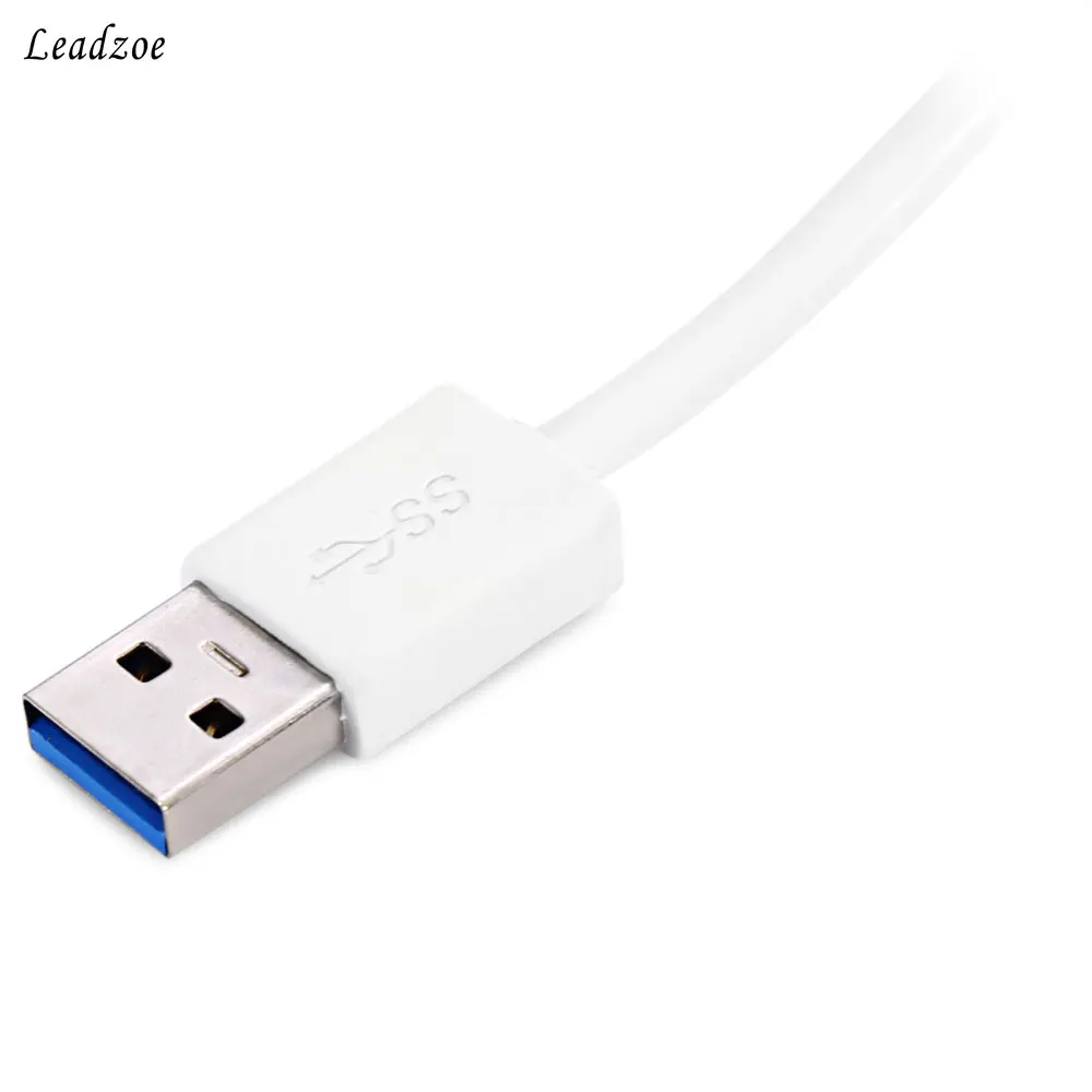 Док-станция USB Leadzoe Портативный Алюминий 4 Порты и разъёмы USB 3,0 концентратор разделитель для передачи данных со встроенным USB кабель для MacBook Air и многое другое