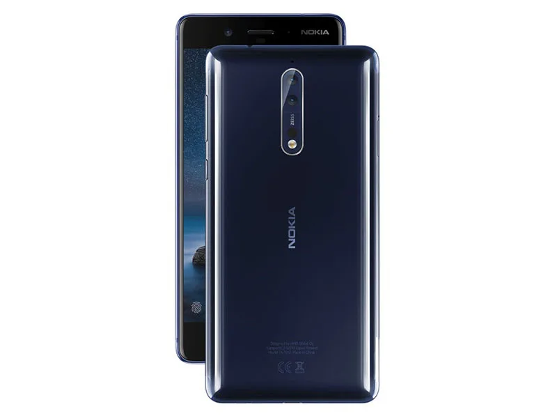 Разблокированный Nokia 8 Qualcomm835 Dual SIM 5,3 дюймов экран 4 Гб+ 64 Гб двойная задняя камера 13,0 МП отпечаток пальца 4G-LTE - Цвет: Bright blue