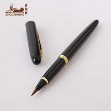 1 шт., перьевая ручка для волос в стиле ласки, мягкая ручка, стальная палка, маленькая Обычная кисть, Мягкая головка, новая водопроводная кисть для наполнения чернилами