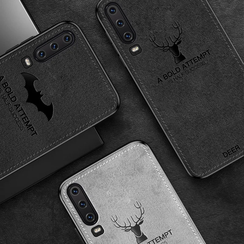 MAKAVO For Huawei P30 Pro Case Fabric Cloth Texture Soft Silicone Cover For Huawei P30 Lite Pro Phone Cases