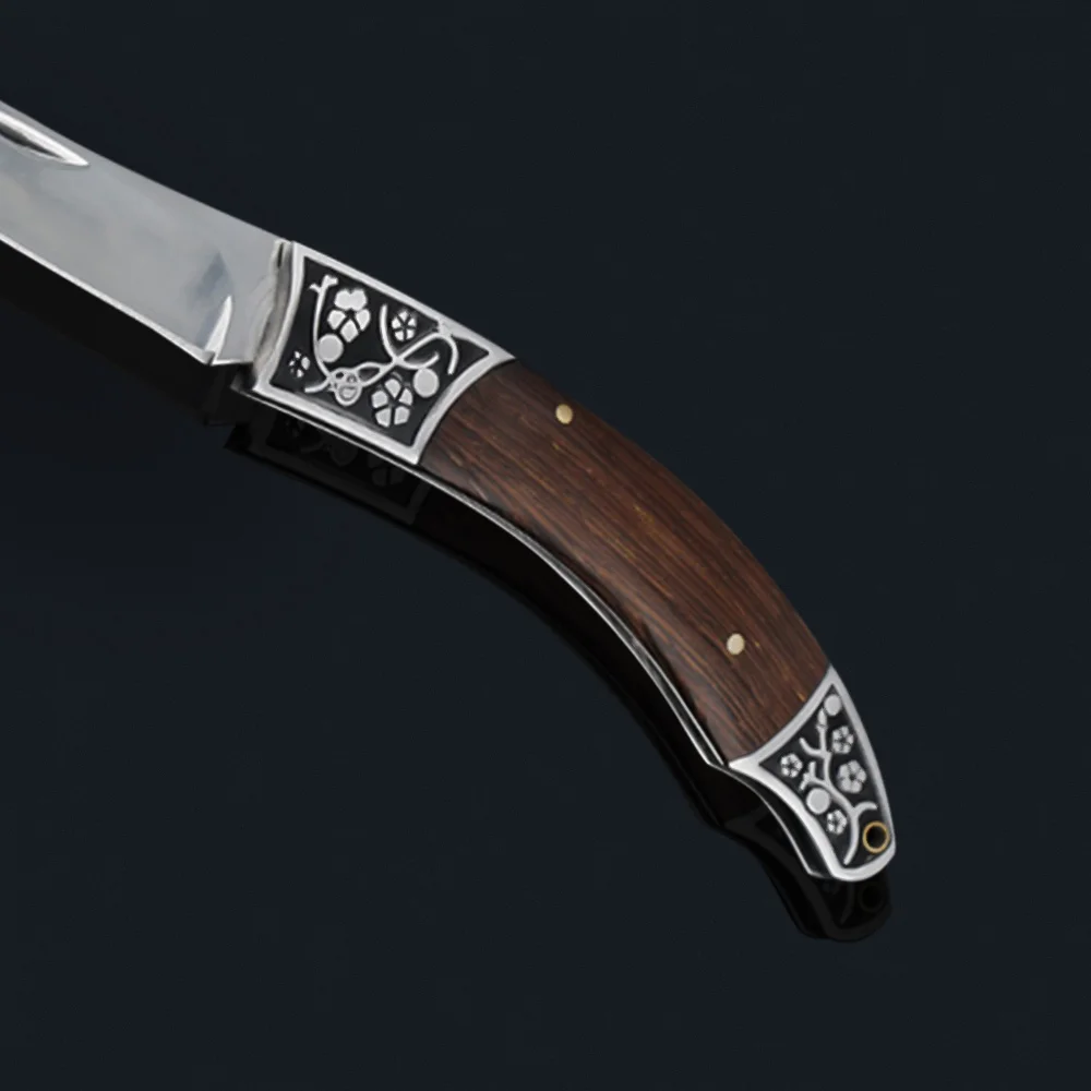 Супер PDR CYHWD65 Полумесяца форма открытый складной нож нержавеющая сталь карманный мини-нож Дамаск ножи кемпинг Couteau