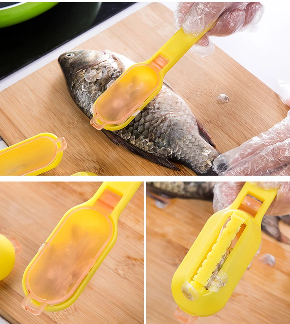 Креативная многофункциональная щетка для снятия весов, инструмент для резки, нож для бритья, домашний кухонный инструмент для морепродуктов