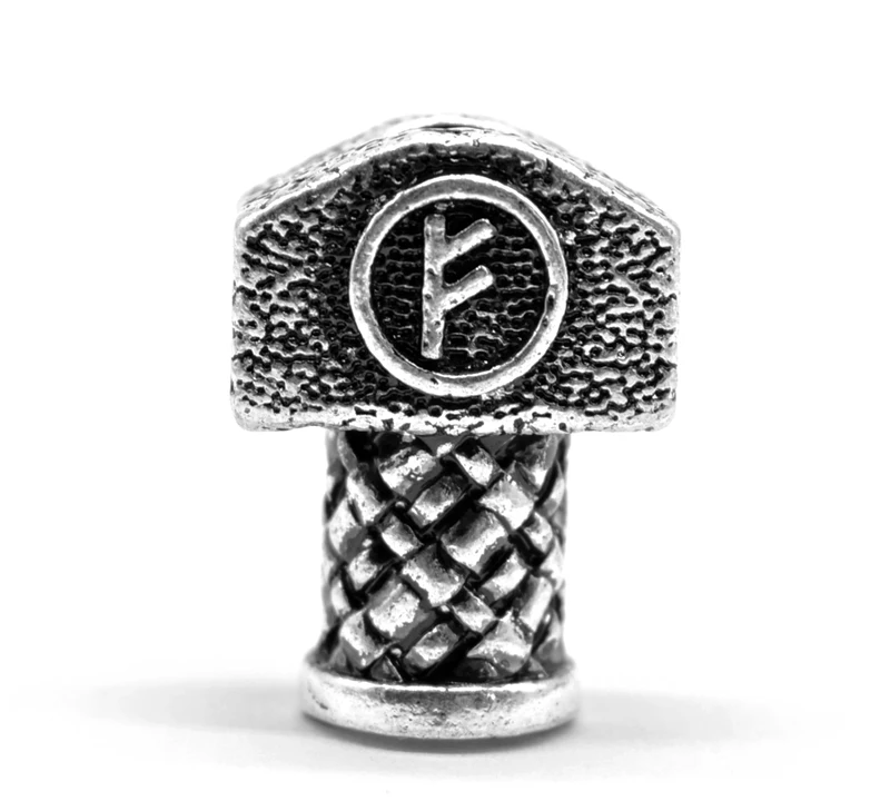 

1pc High Quality Weight Viking Runes Beads Hammer for Bracelets for Pendant Necklace DIY for Beard Hair Beads