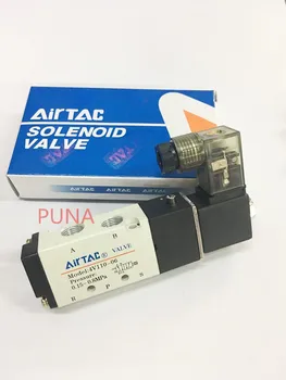 

Free shipping 10pcs 4V110-06 Pneumatic Airtac Solenoid Air Valve 5 Port 2 Position 2/5 Way 1/8" BSP With Wire DC 24V AC220V
